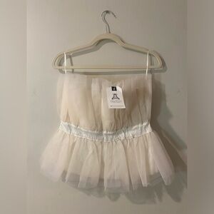 MABLE ruffle tube top, never worn, new with tags